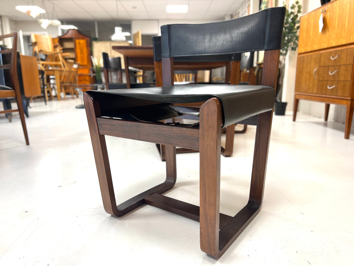 Gunther Hoffstead Rosewood Extending Dining Table & 6 Chairs for Uniflex