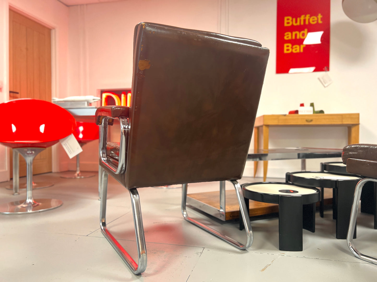 Gordon Russell for Verco, Pair of Brown Leather Armchairs