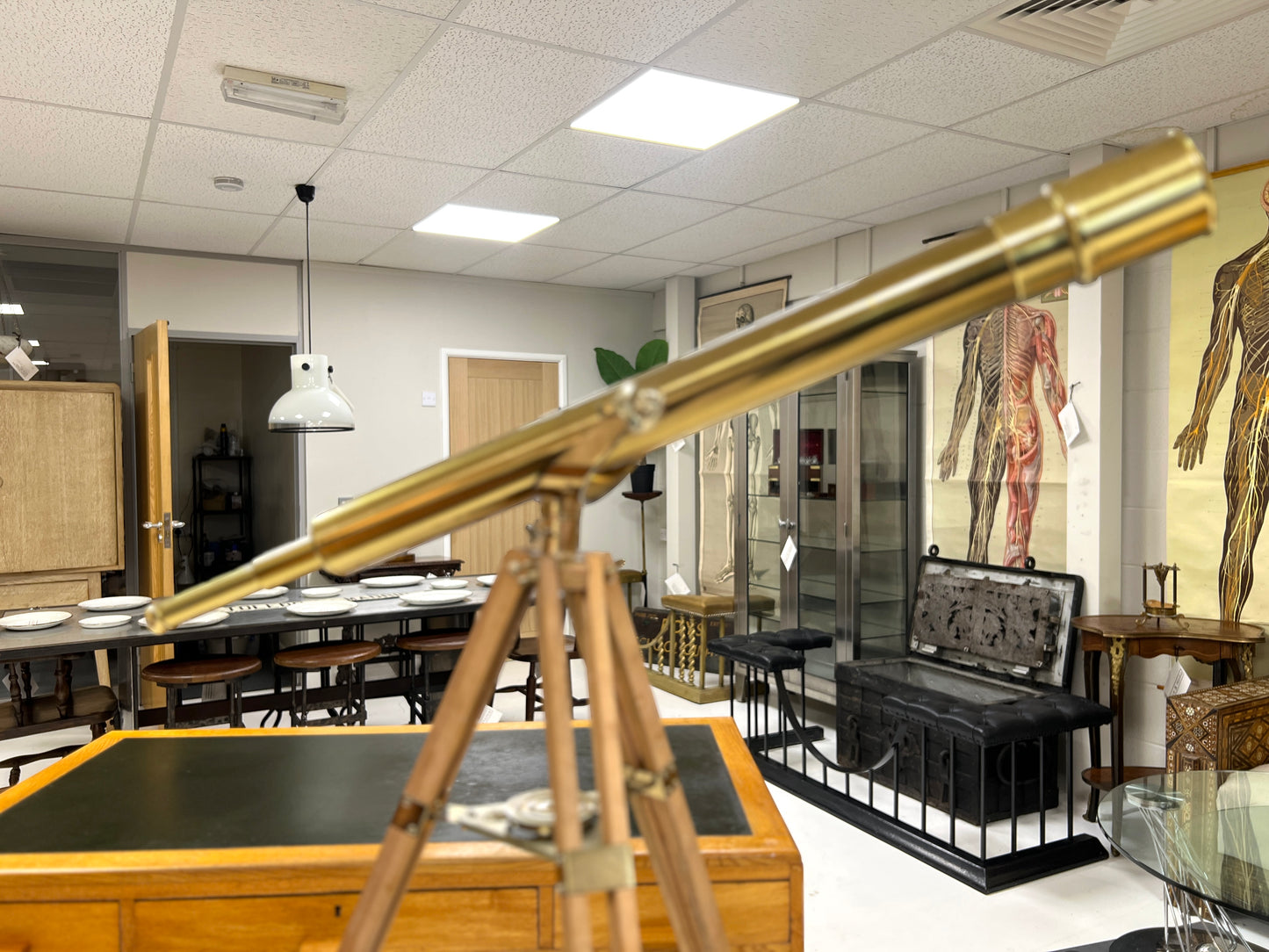 Bushnell, Harbourmaster Brass Telescope on Wooden Tripod