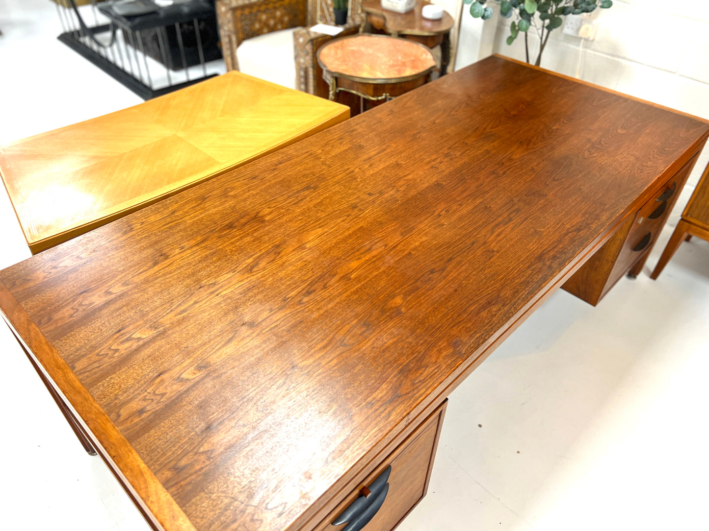 Jens Risom Designs, 7ft Walnut Executive Desk