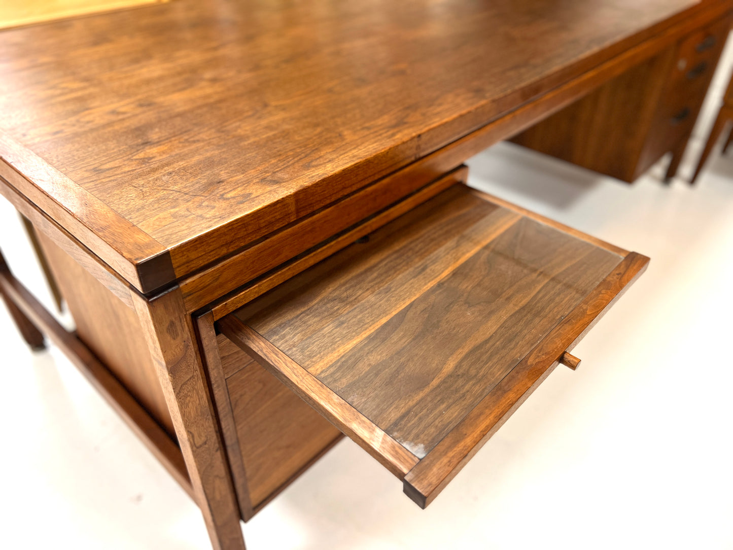 Jens Risom Designs, 7ft Walnut Executive Desk