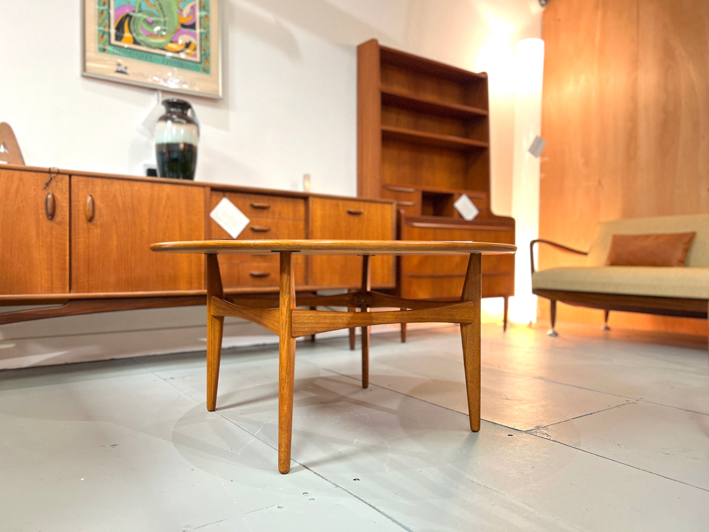 JOC Aktiebolaget J O Carlsson Vetlanda, Swedish Teak Round Coffee Table