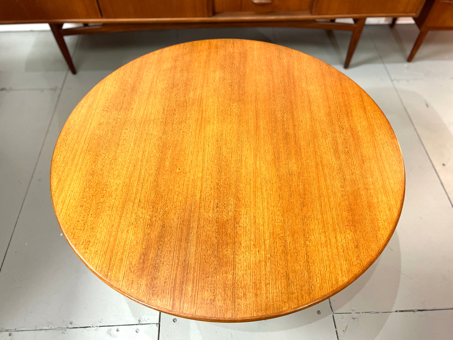 JOC Aktiebolaget J O Carlsson Vetlanda, Swedish Teak Round Coffee Table