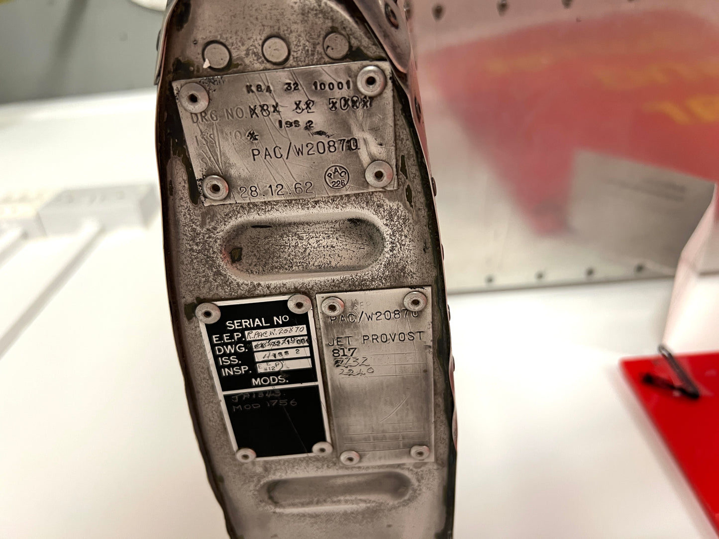 Ex MOD Jet Provost Desk Made from Polished Aluminium Horizontal Stabilisers