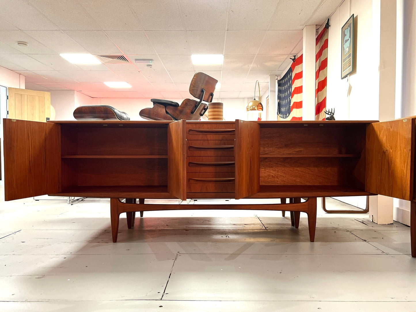 G Plan Fresco, Mid-Century, Long John Teak Sideboard