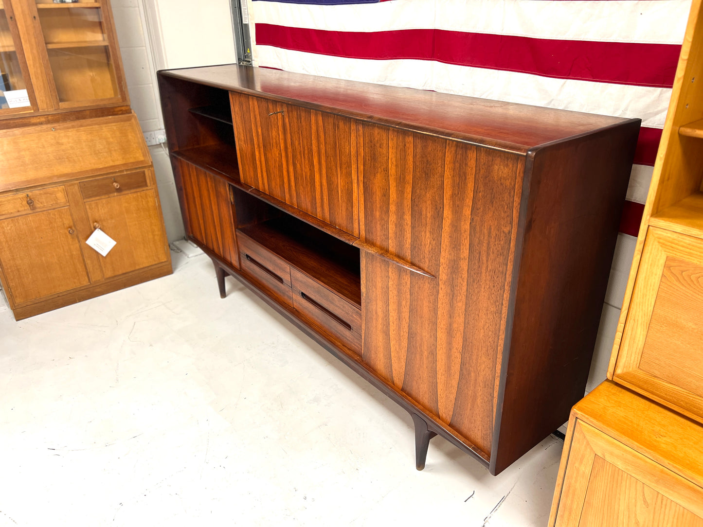 SIMAT, Rare Mid Century Large Rosewood Sideboard