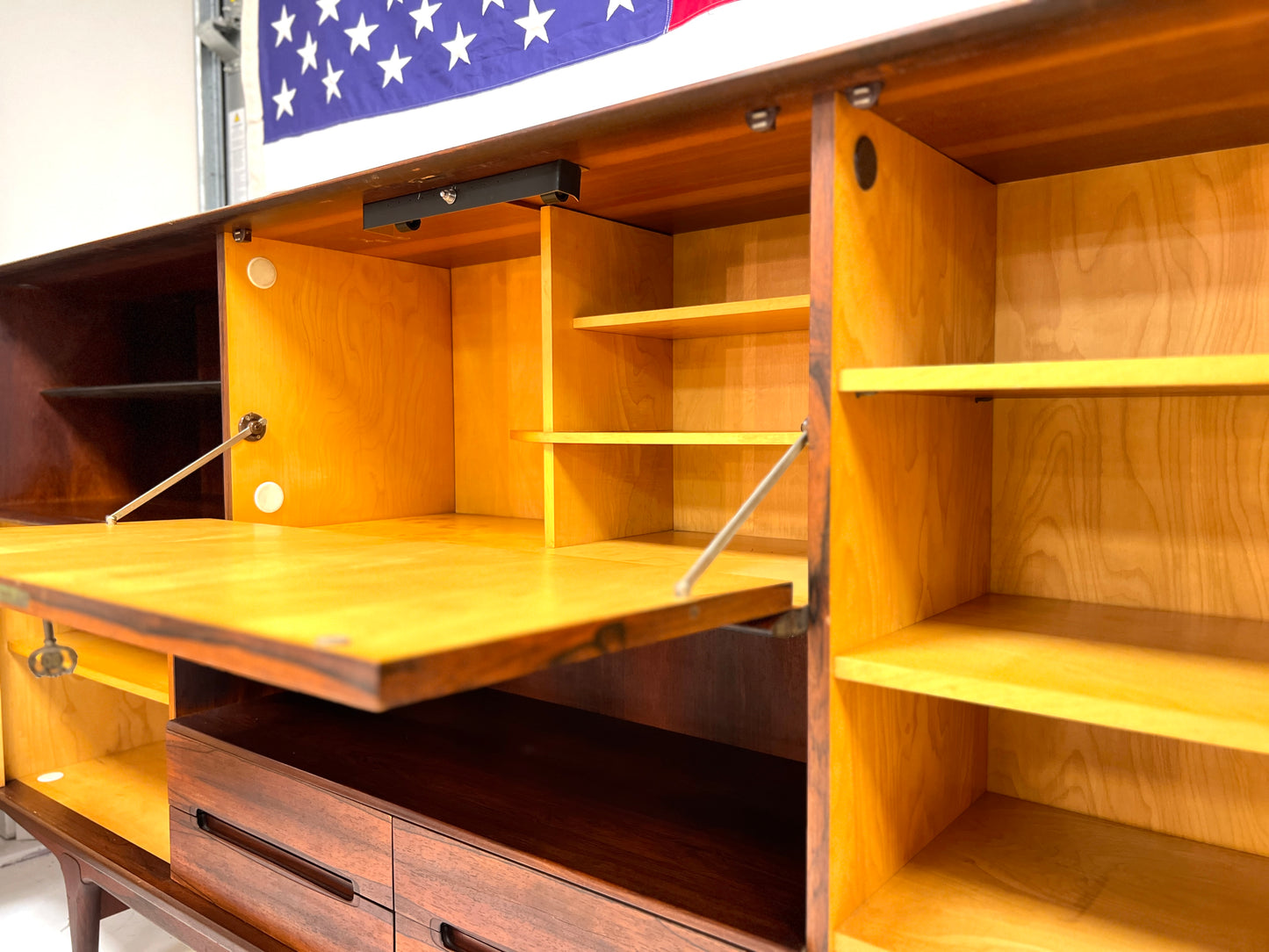 SIMAT, Rare Mid Century Large Rosewood Sideboard