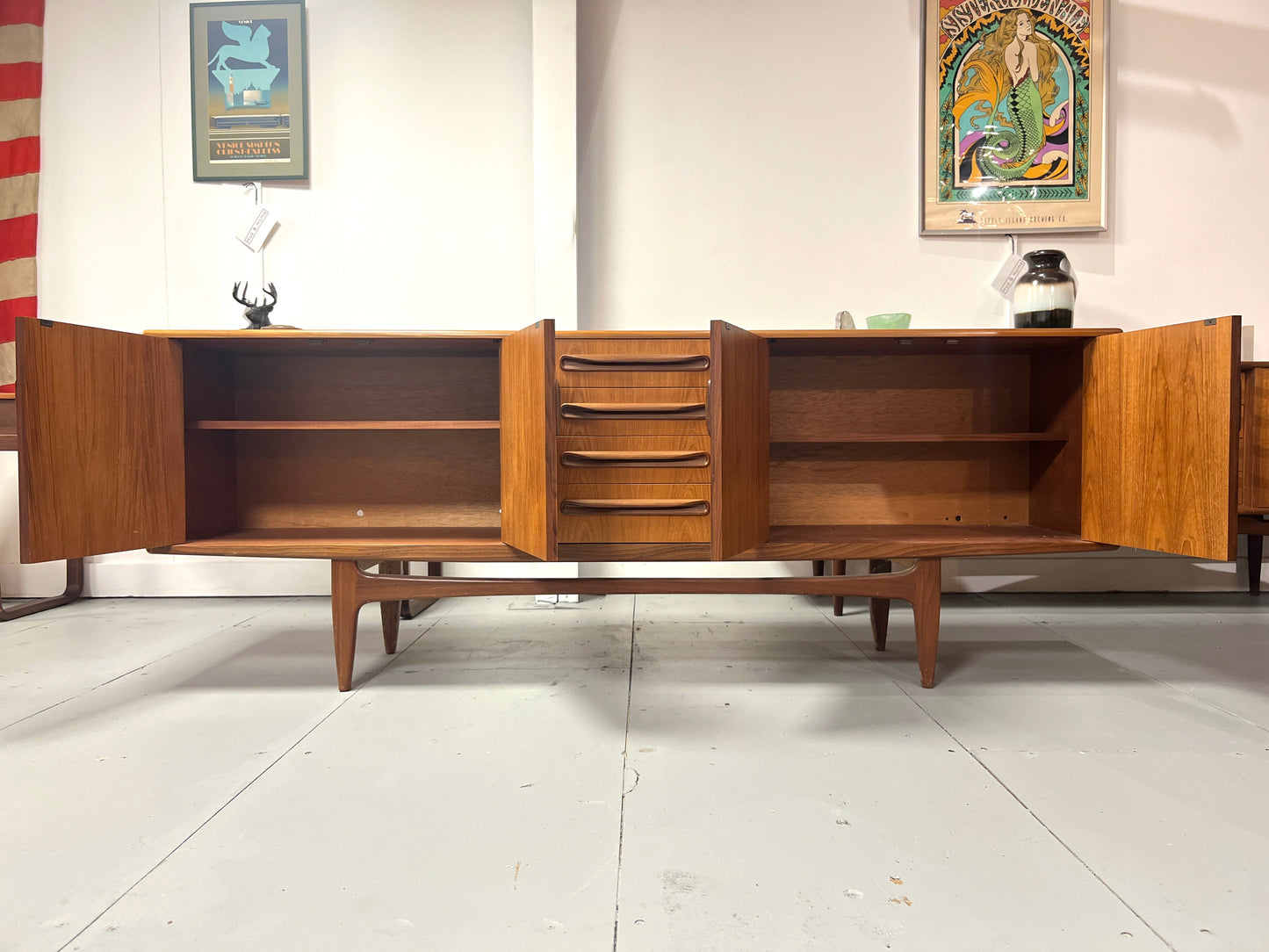 G Plan Fresco, Mid-Century, Long John Teak Sideboard