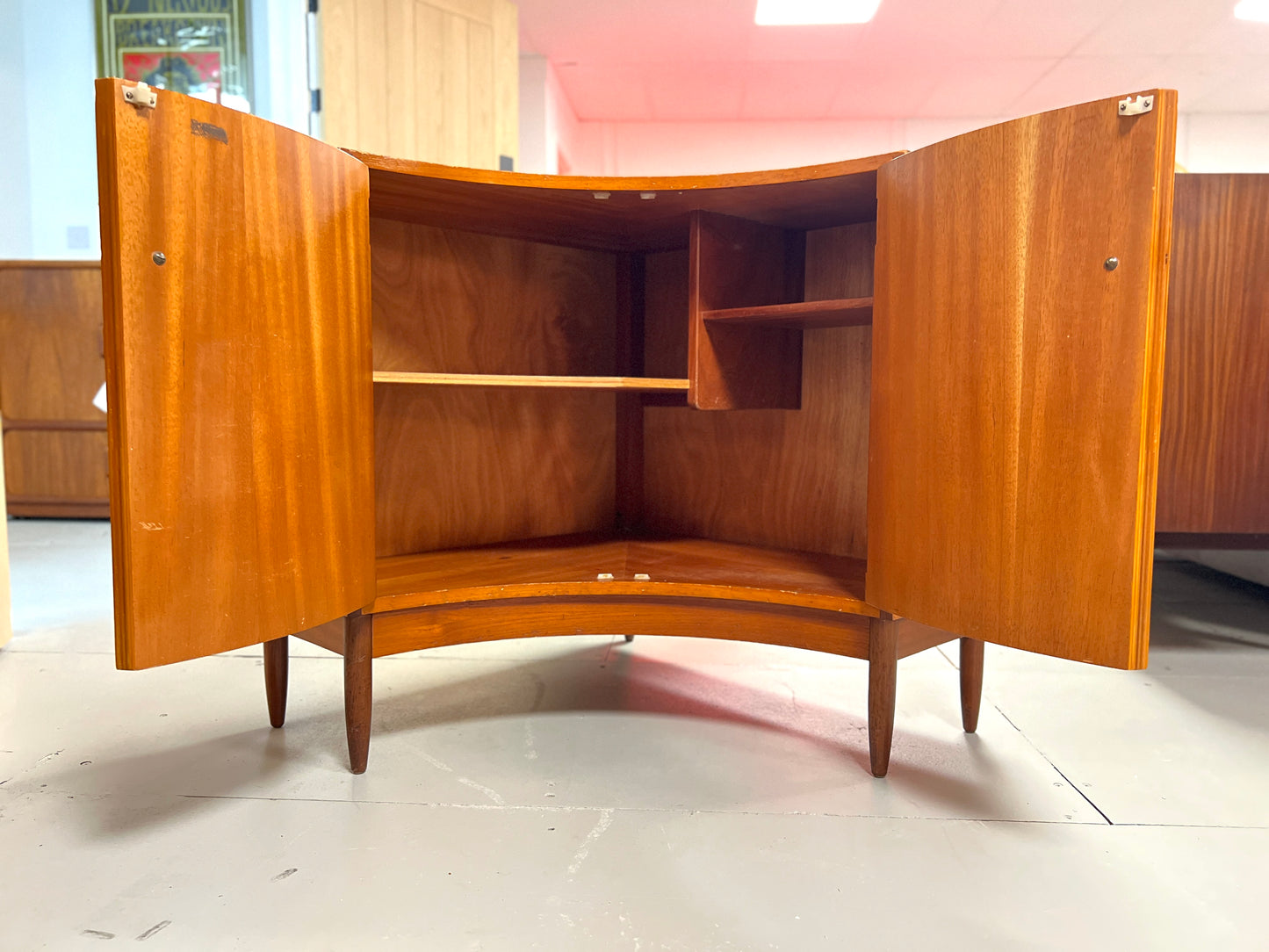 Greaves and Thomas, Teak Mid-Century Corner Unit with Double Doors