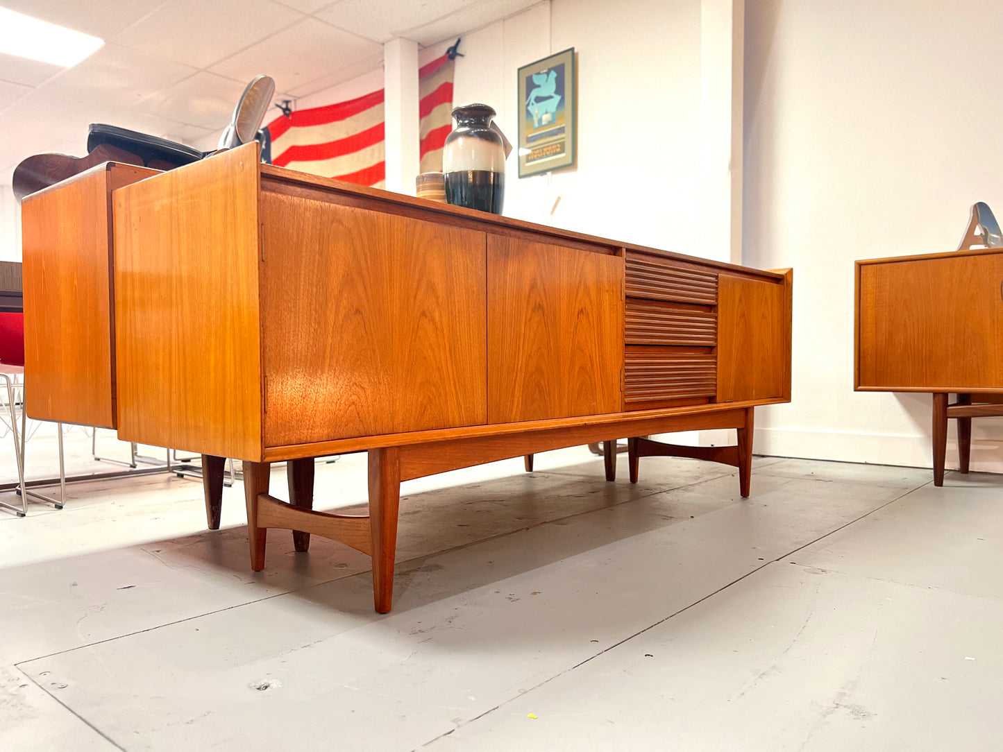 Attributed to Richard Hornby, Teak Sideboard with Cocktail Cabinet