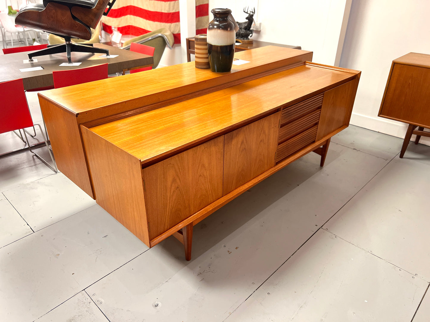 Attributed to Richard Hornby, Teak Sideboard with Cocktail Cabinet