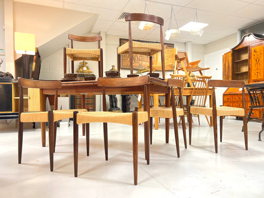 Set of 6 Arne Hovmand-Olsen for Mogens Kold, Model MK200, Danish Dining Chairs