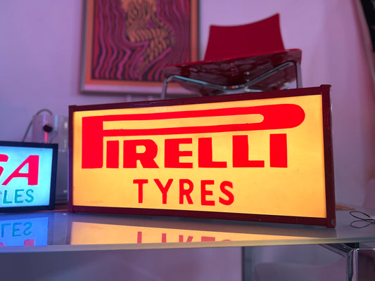 Pirelli Tyres, Vintage Illuminated Sign / Light Box