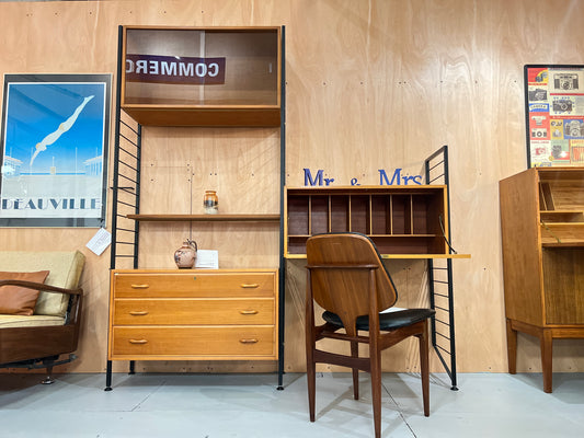 Ladderax by Staples, Two Bay Teak Modular Wall Unit