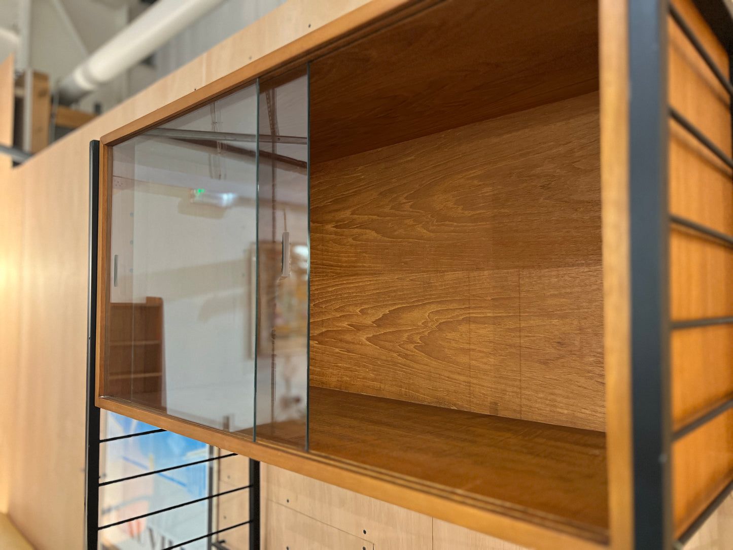 Ladderax by Staples, Two Bay Teak Modular Wall Unit