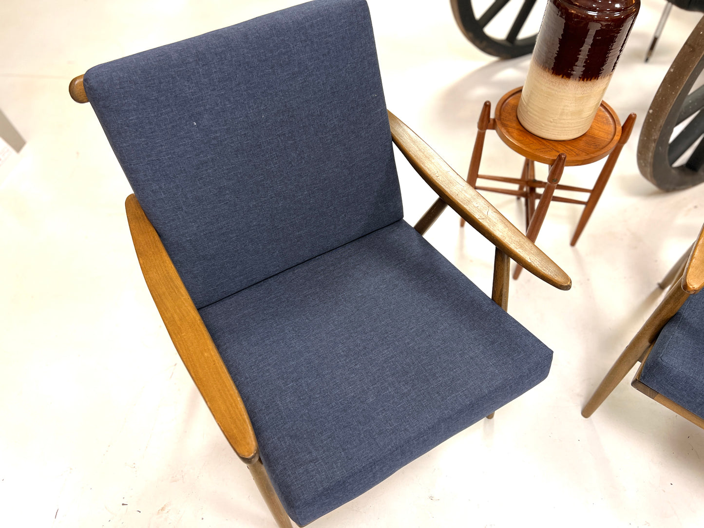 Antonín Šuman for TON Thonet, Pair of Mid-Century Teak Boomerang Armchairs