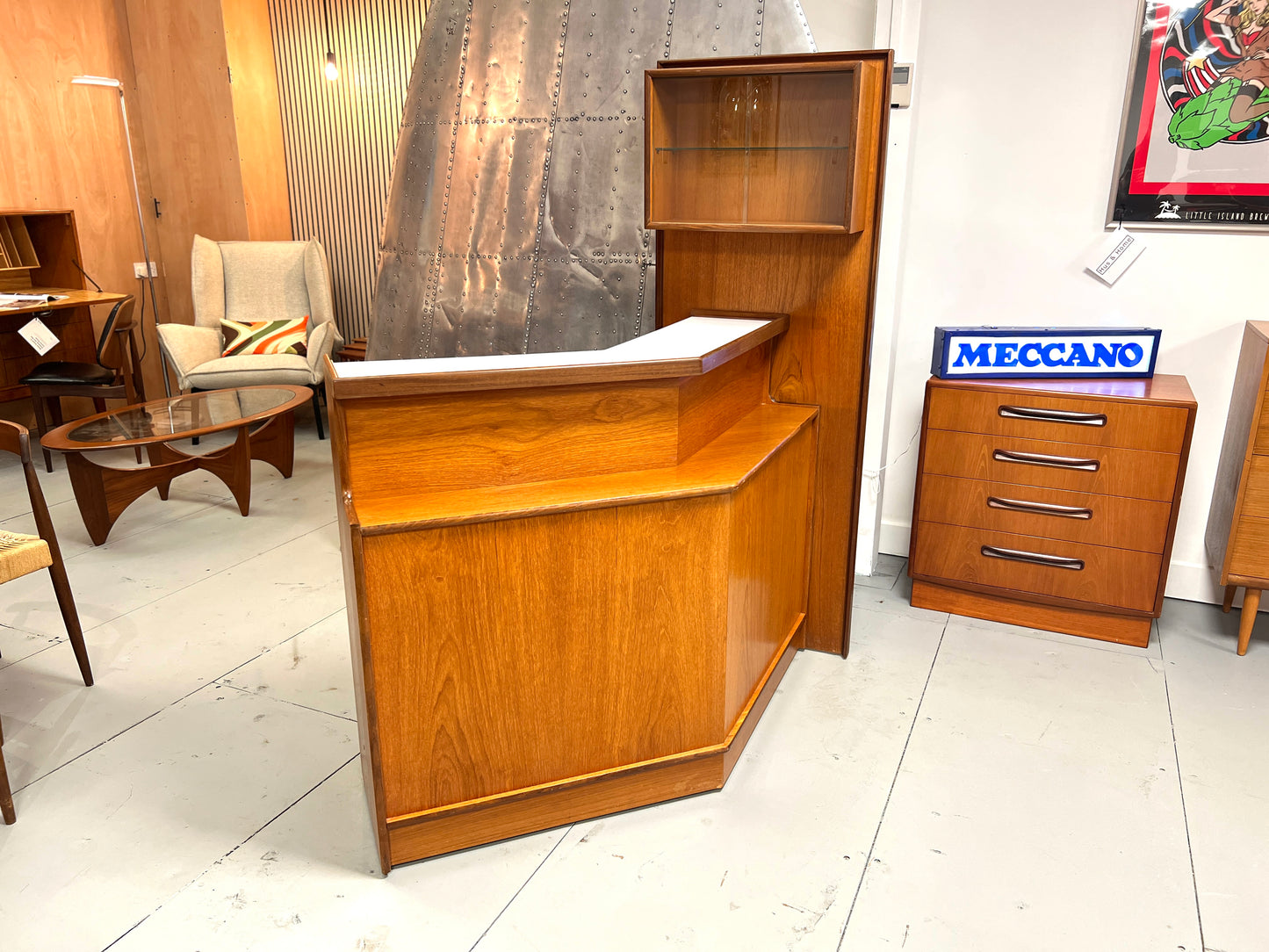 Turnidge, Mid-Century Teak Cocktail Bar