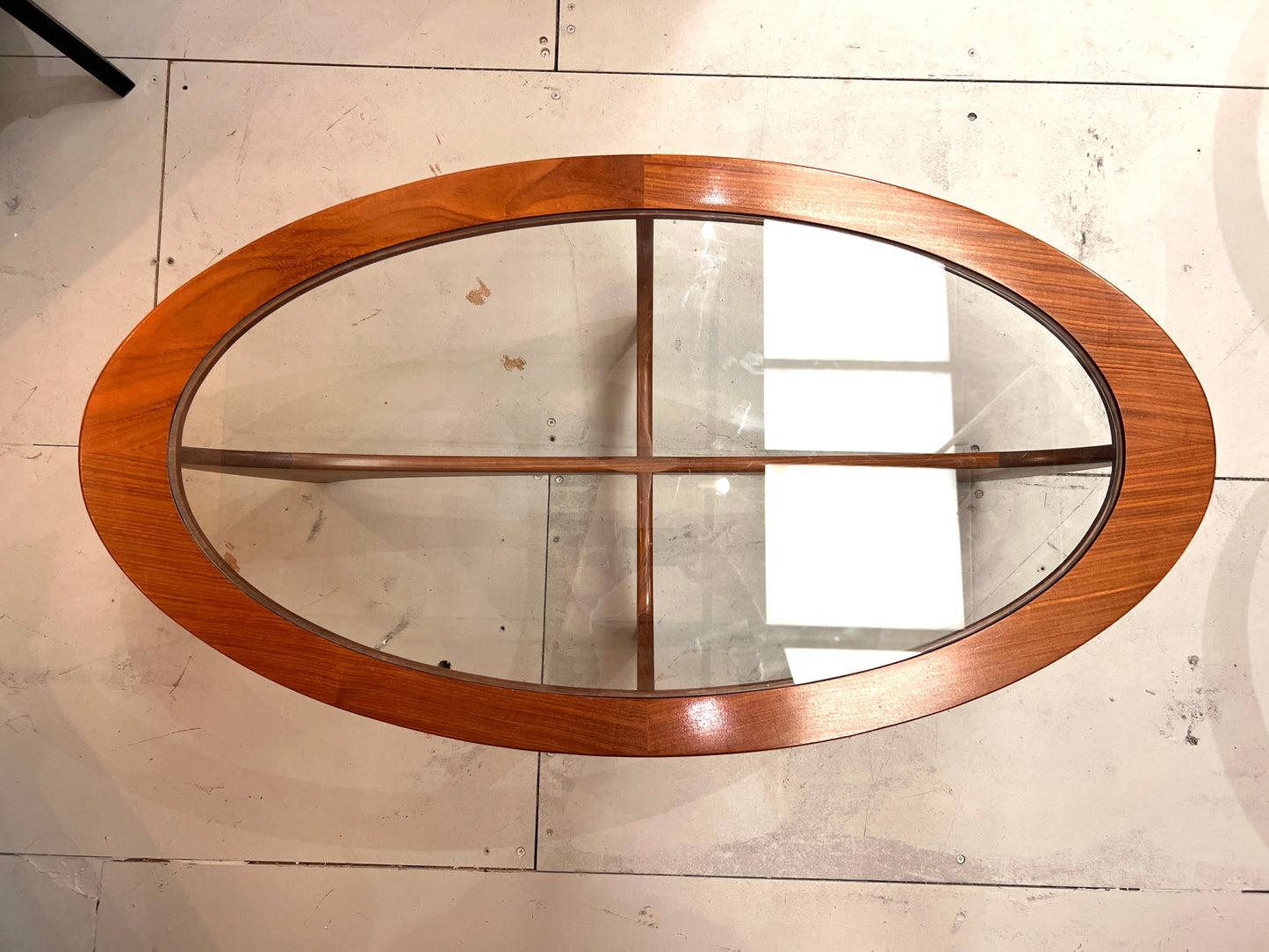 G Plan, Astro Teak and Glass Oval Coffee Table