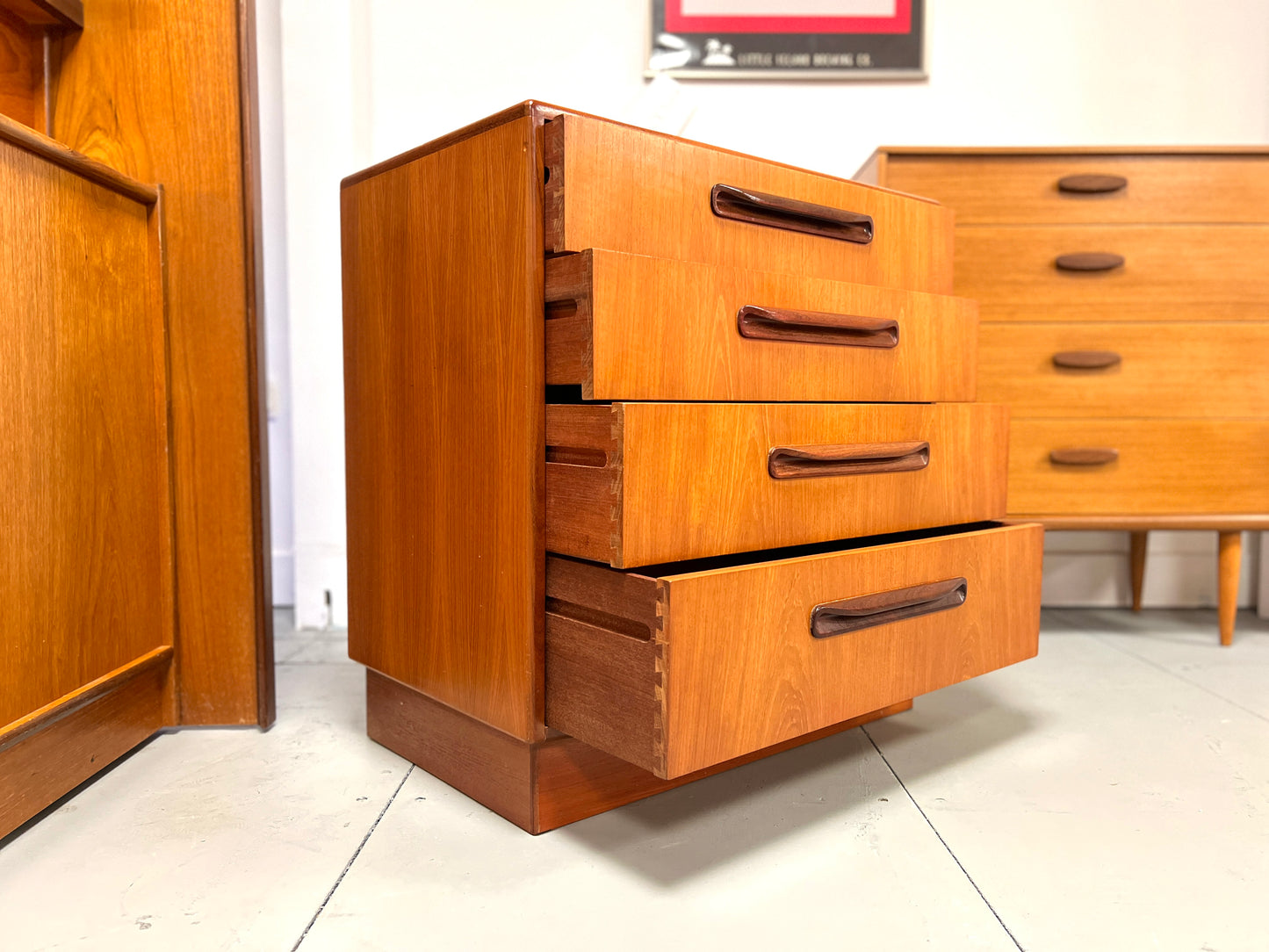 G Plan Fresco, Vintage Teak Chest of 4 Drawers
