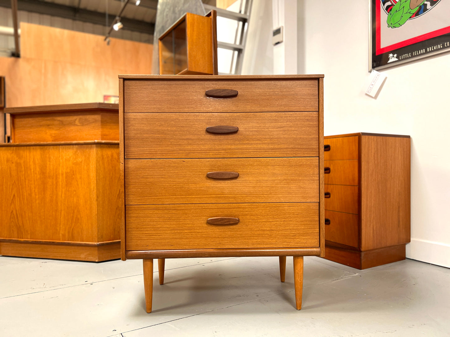 Austinsuite, Mid-Century Teak Chest of 4 Drawers