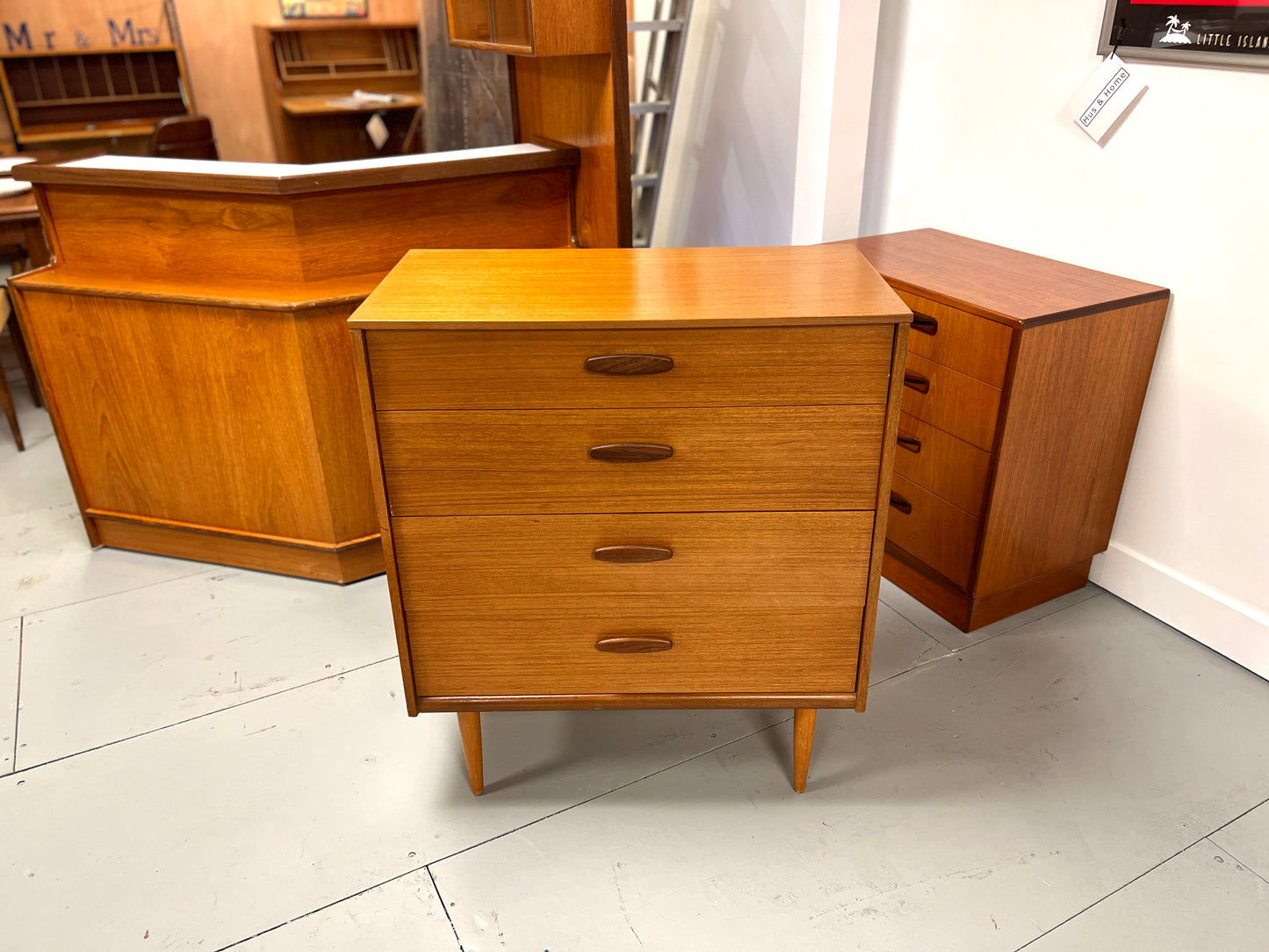 Austinsuite, Mid-Century Teak Chest of 4 Drawers