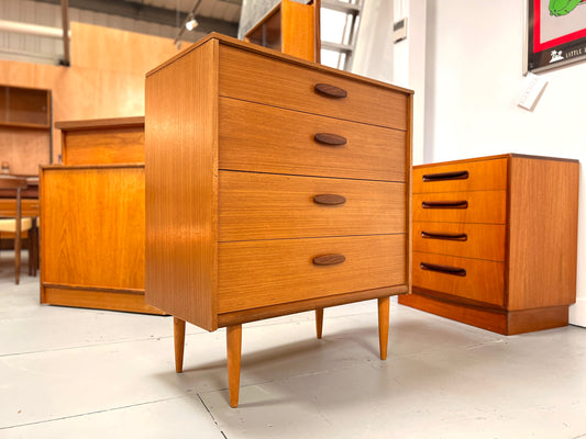 Austinsuite, Mid-Century Teak Chest of 4 Drawers