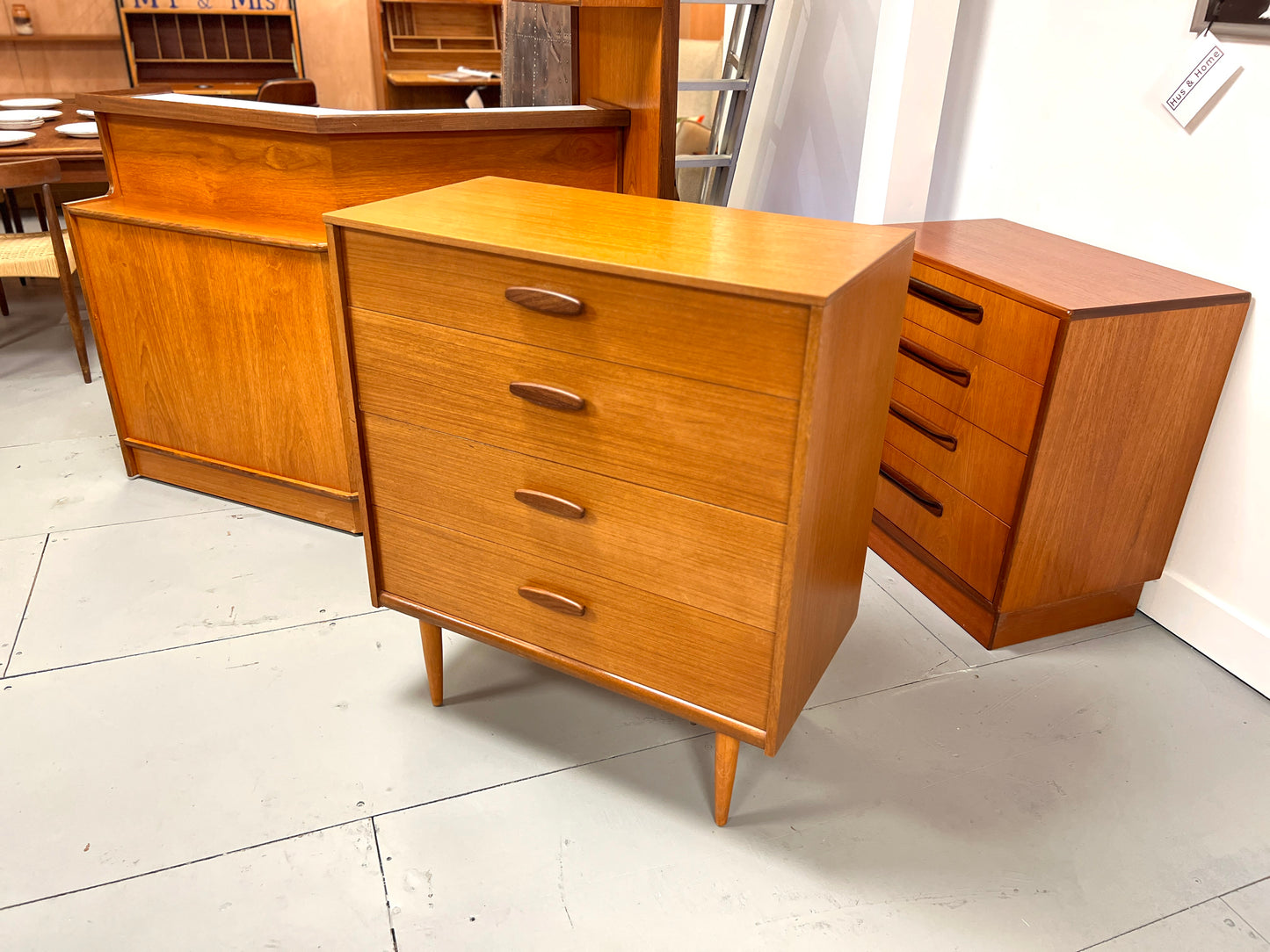 Austinsuite, Mid-Century Teak Chest of 4 Drawers