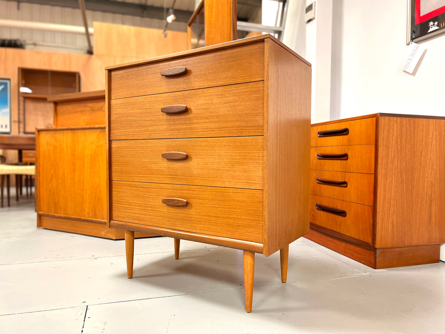 Austinsuite, Mid-Century Teak Chest of 4 Drawers