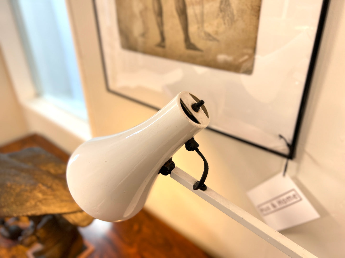 Anglepoise Model 90, White Mid-Century Adjustable Desk Lamp