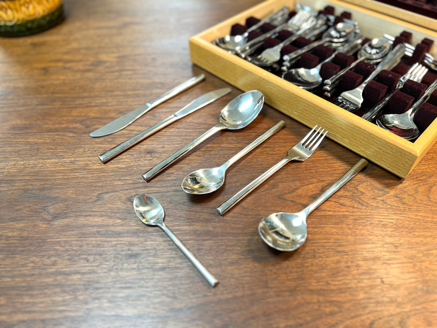 Arthur Price Cutlery Set, 60 Piece, Stainless Steel in Wooden Box