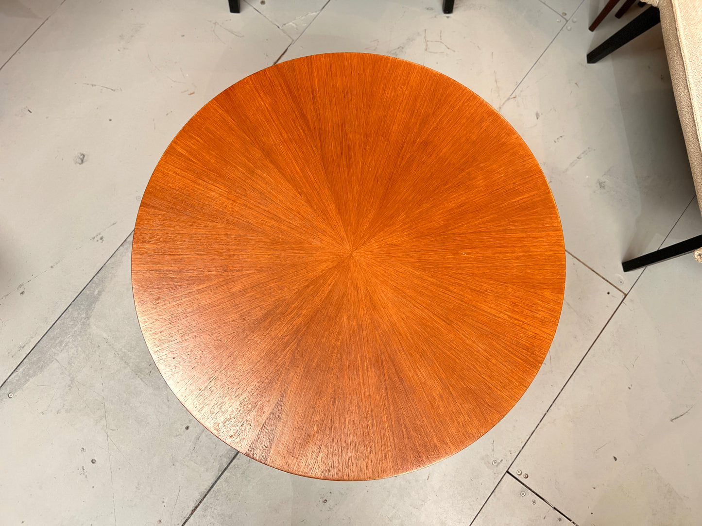 A.H. McIntosh, Mid Century Teak Sunburst Coffee Table