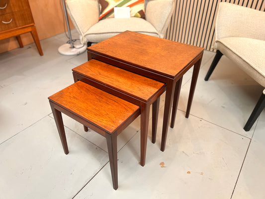 Richard Hornby for Fyne Lady, Set of 3 Afromosia Nest of Tables