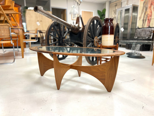 G Plan, Astro Teak and Glass Oval Coffee Table