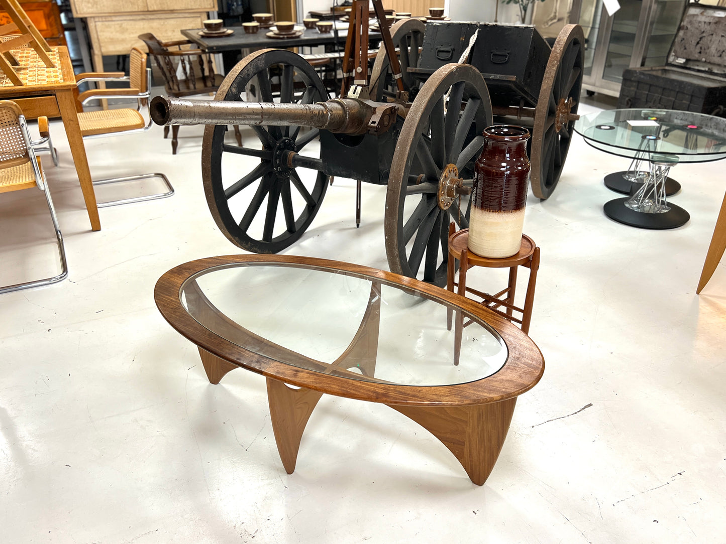 G Plan, Astro Teak and Glass Oval Coffee Table