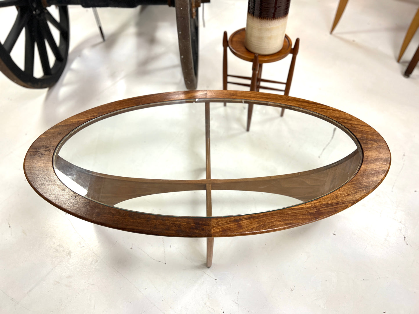 G Plan, Astro Teak and Glass Oval Coffee Table