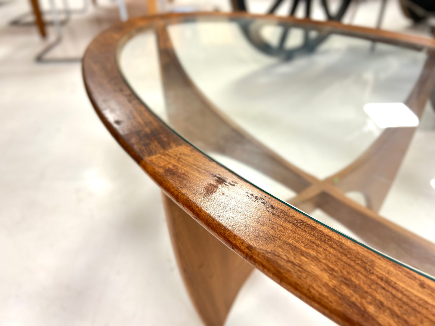 G Plan, Astro Teak and Glass Oval Coffee Table