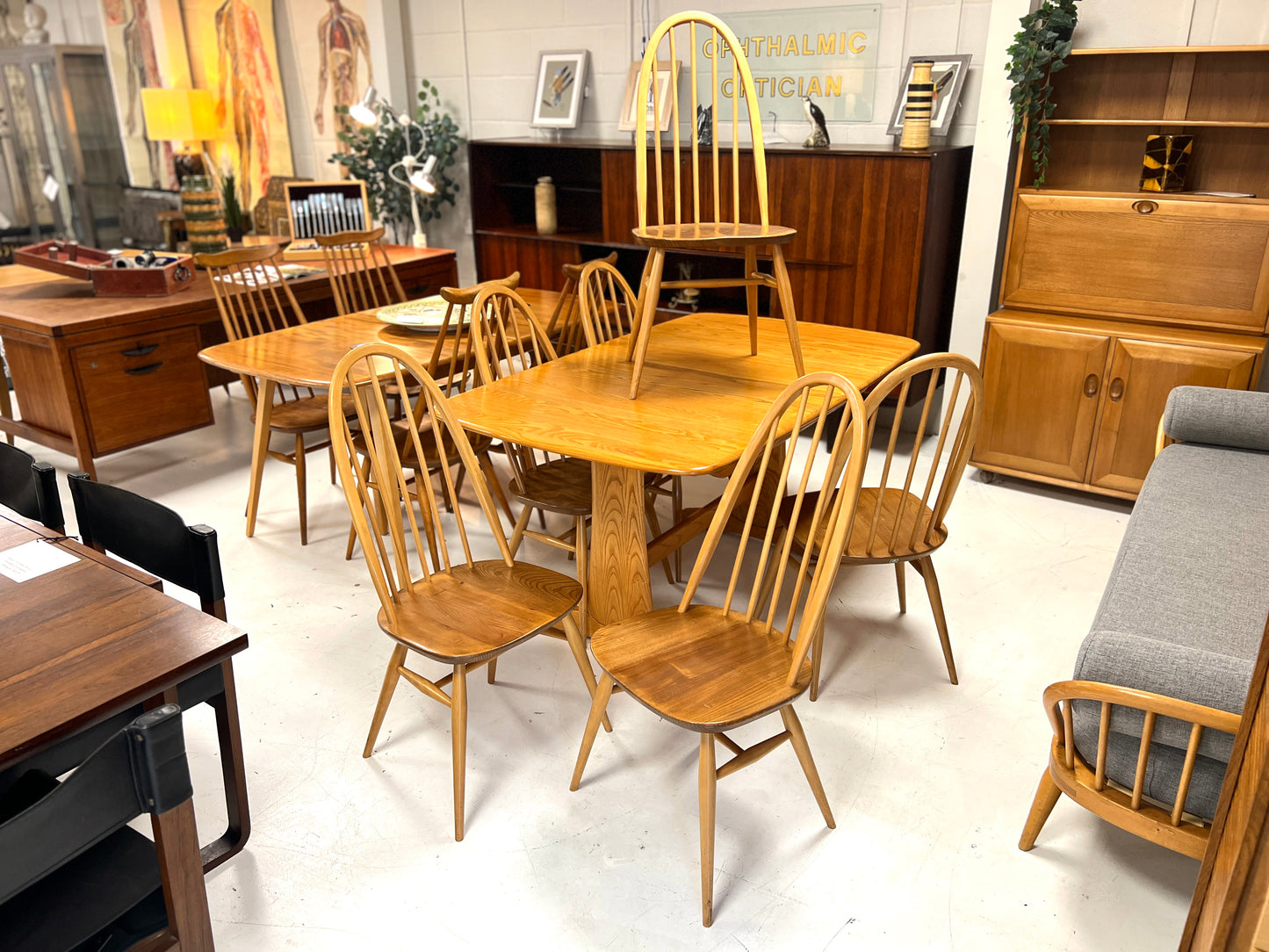 Set of 6, Ercol 365 Quaker Dining Chairs