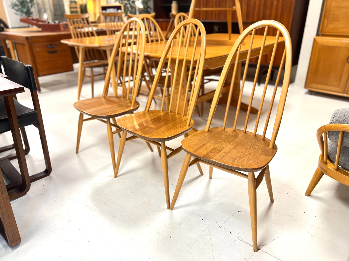 Set of 6, Ercol 365 Quaker Dining Chairs