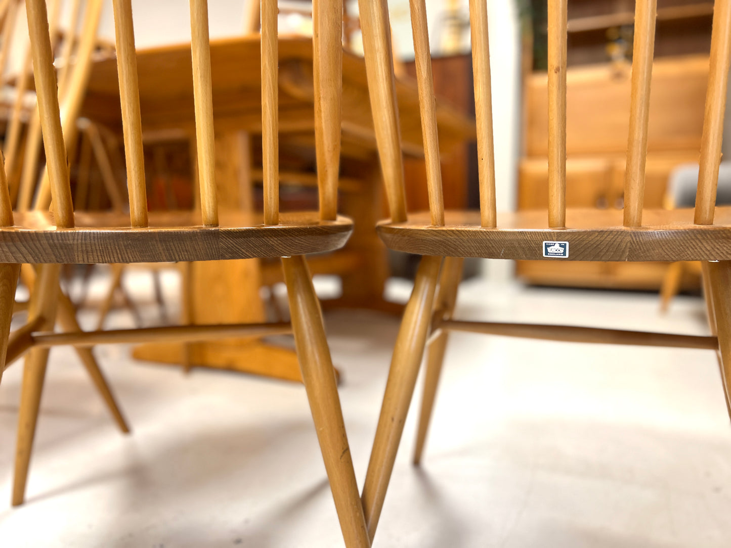 Set of 6, Ercol 365 Quaker Dining Chairs