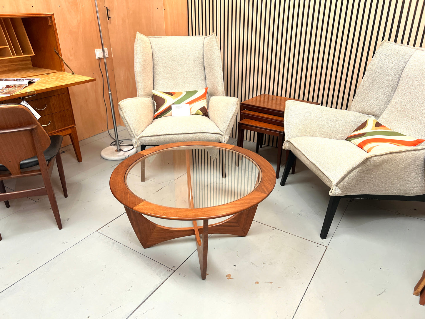 G-Plan Astro Teak Coffee Table with Glass Top