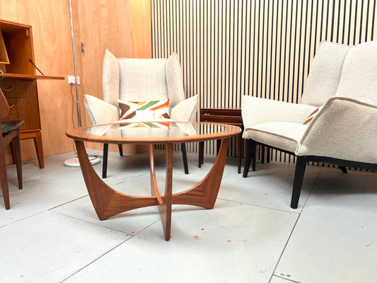 G-Plan Astro Teak Coffee Table with Glass Top