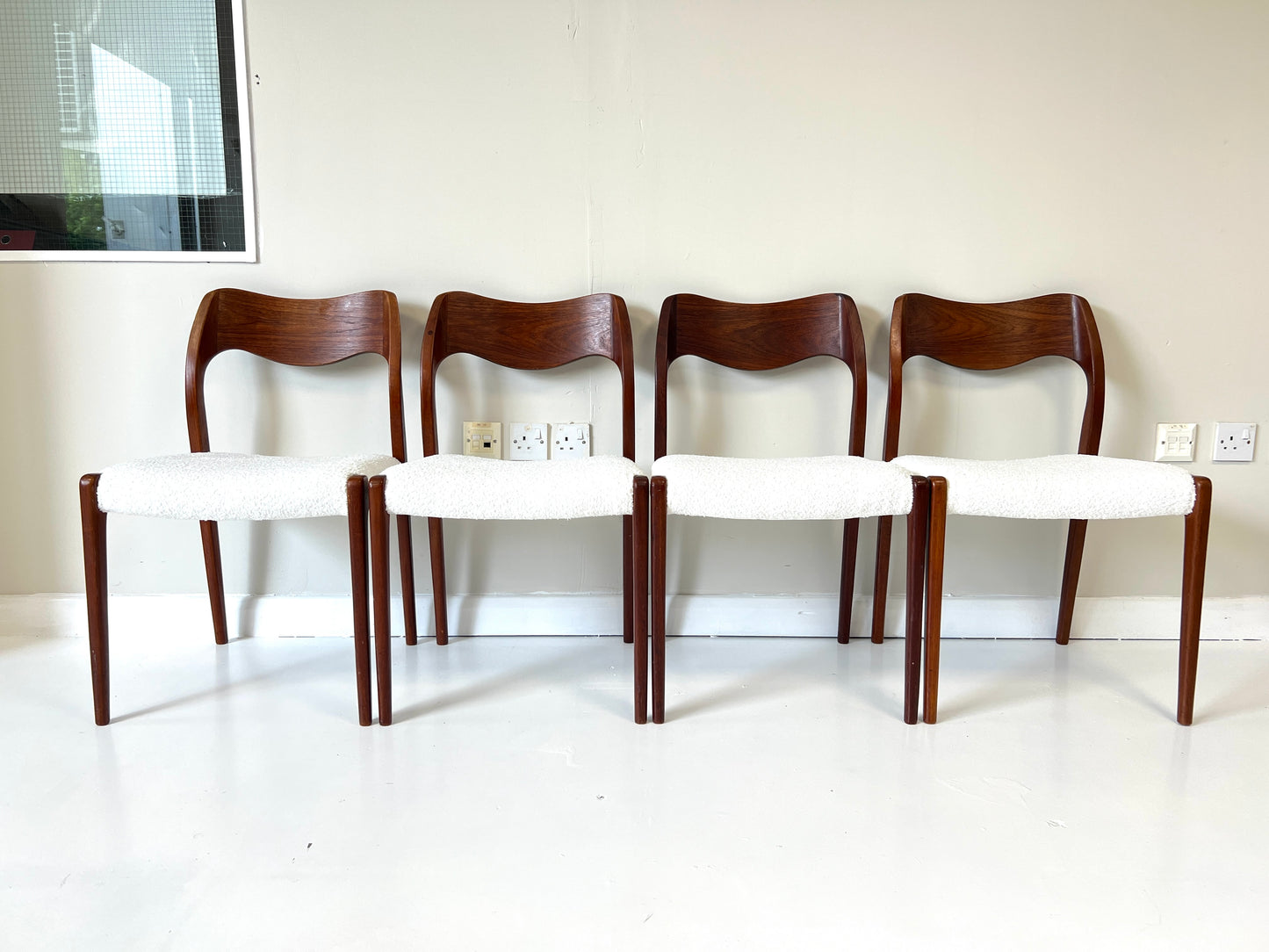 Niels Otto Moller, Set of 4 Model 71 Dining Chairs