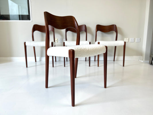 Niels Otto Moller, Set of 4 Model 71 Dining Chairs