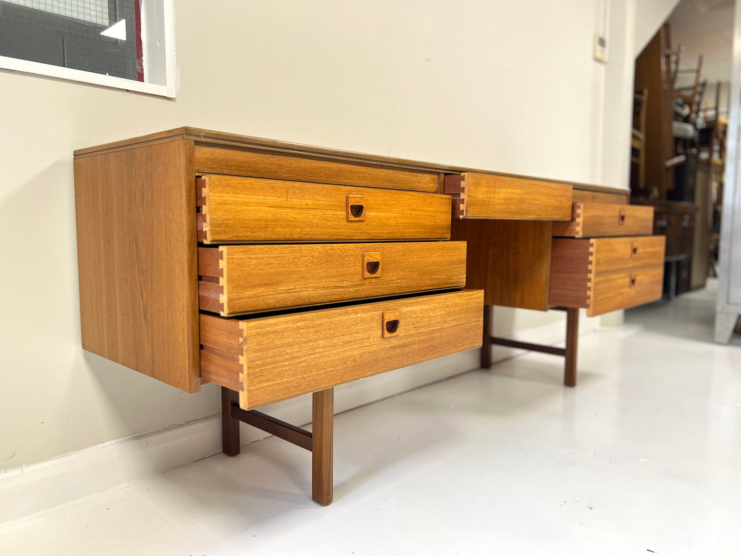 Alfred Cox, Vintage Walnut Sideboard / Desk