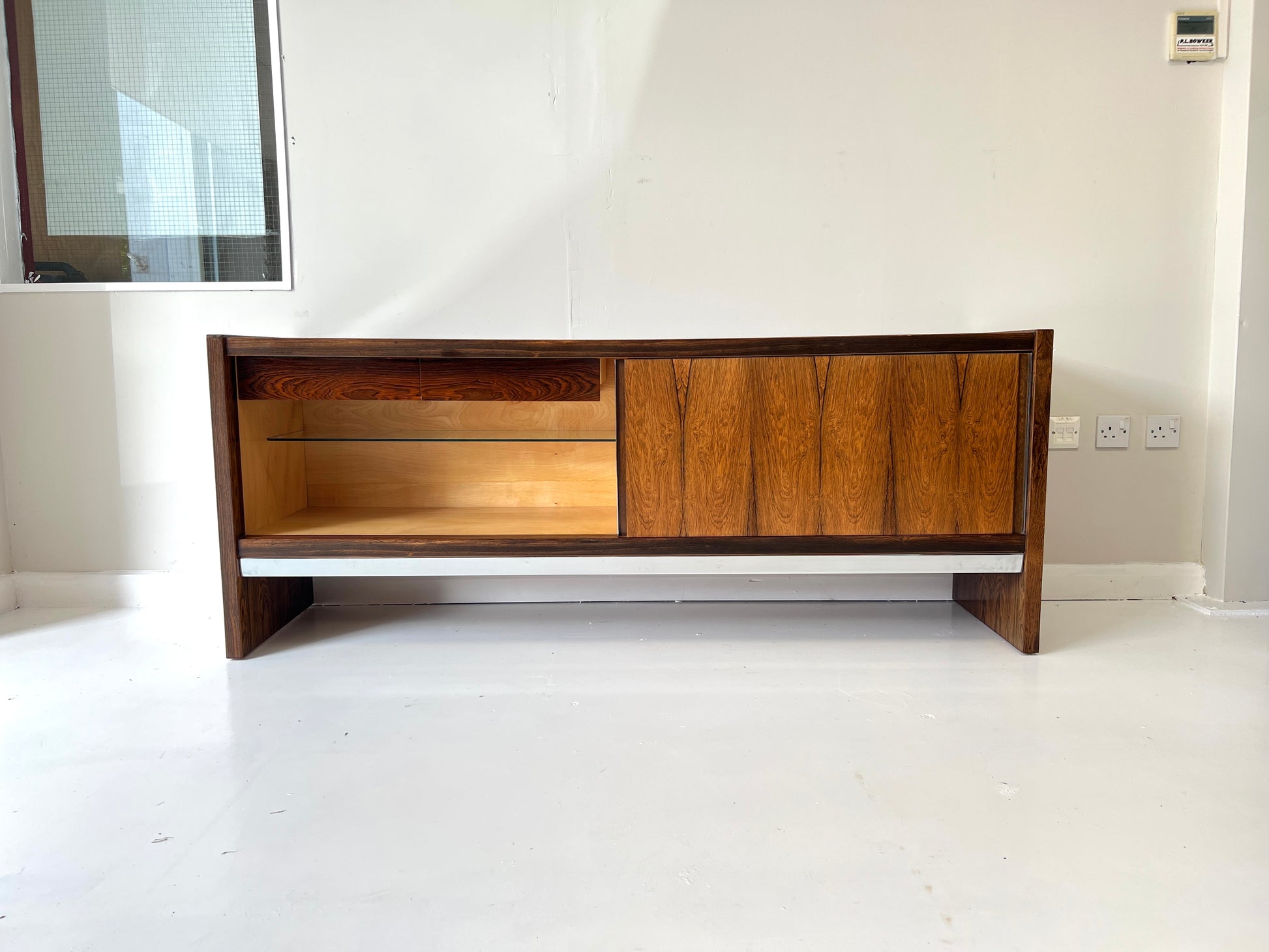 Merrow Associates, Rosewood and Chrome Sideboard