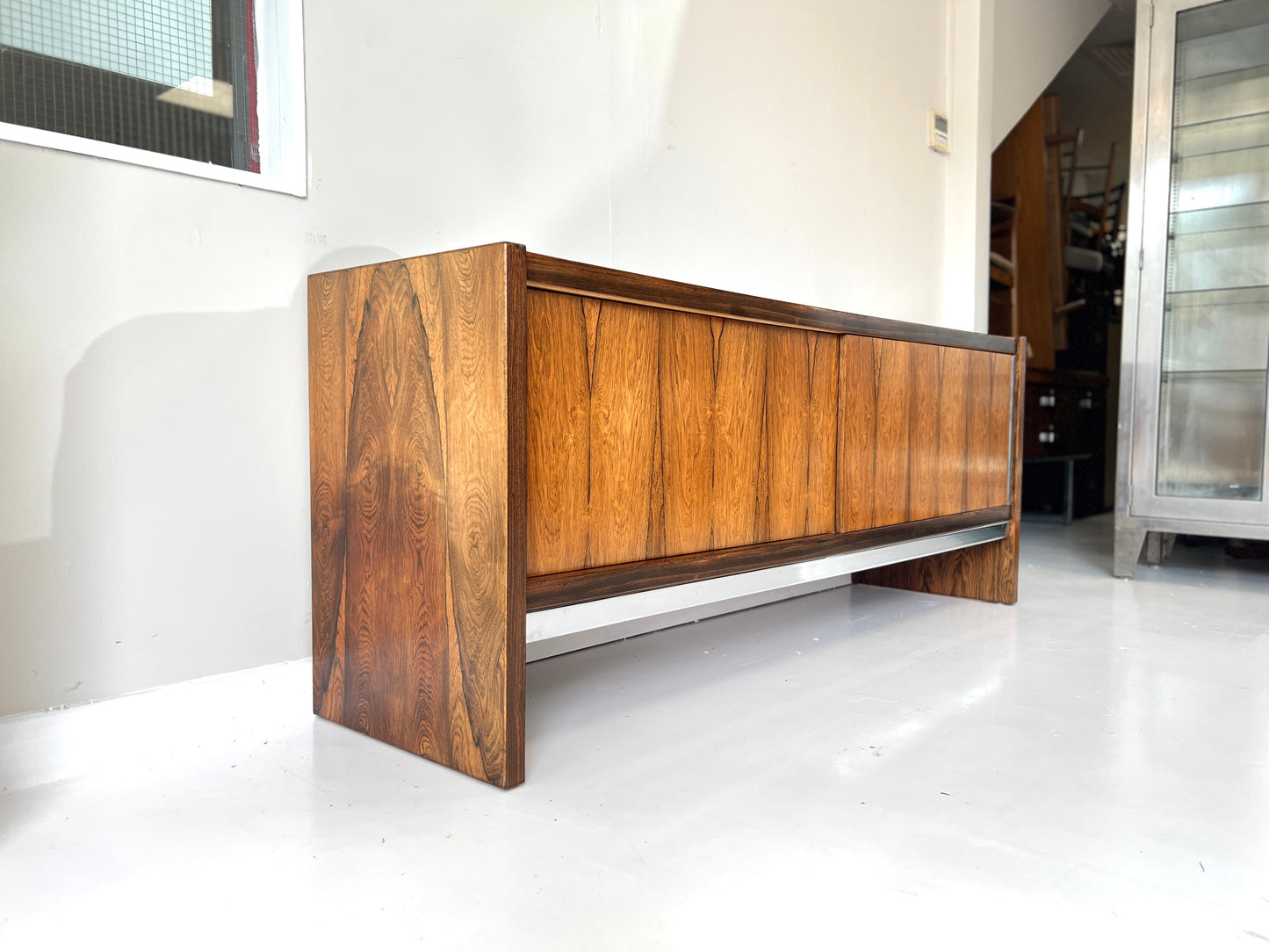 Merrow Associates, Rosewood and Chrome Sideboard