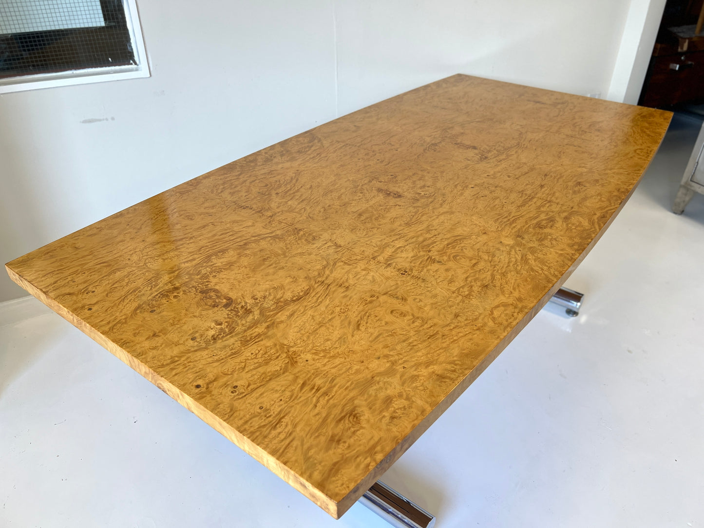 Pieff, 6 Seater Burr Maple Dining Table 