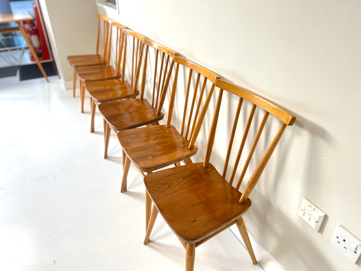 Ercol 391, Set of 6 Elm Dining Chairs