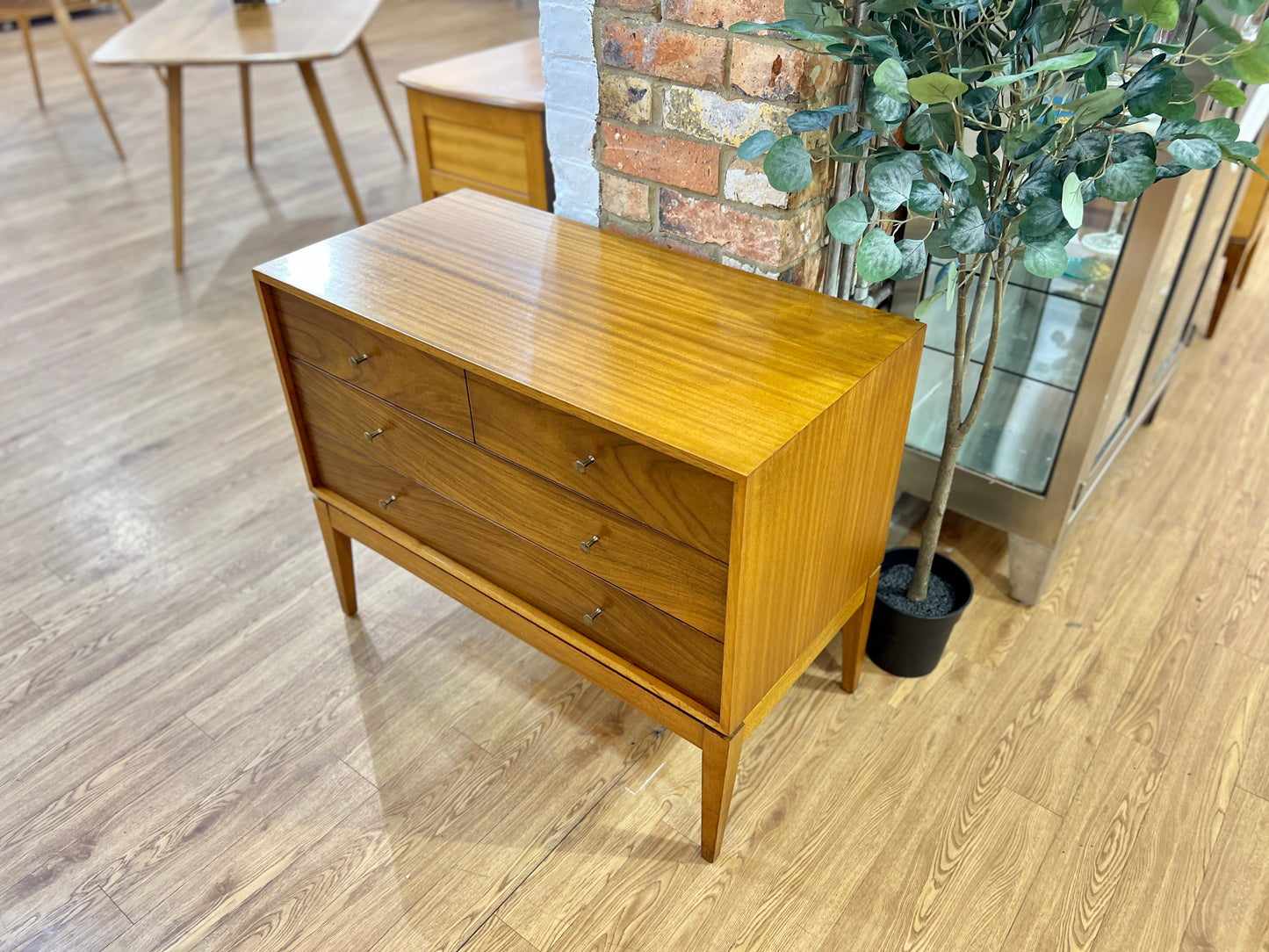 Peter Hayward for Uniflex, Mid Century, Walnut Chest of Drawers