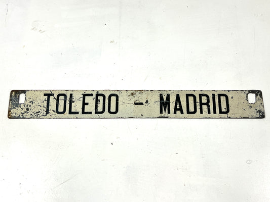 Madrid - Toledo, Vintage Spanish Railway Sign